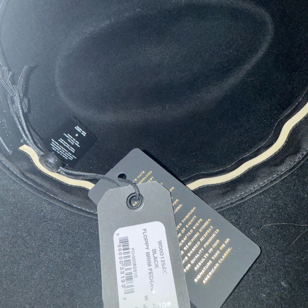 rag & bone Black Floppy Brim Hat